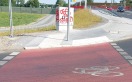 Foto: Gefahrenstelle für Radfahrer an der nagelneuen Autobahnauffahrt 